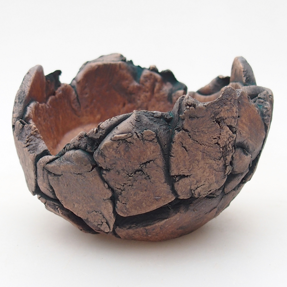 Ceramiczna muszla 9 x 8,5 x 6 cm, kolor zielony