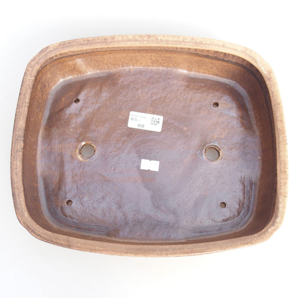 Ceramiczna miska na bonsai 29,5 x 24 x 7 cm, różowa