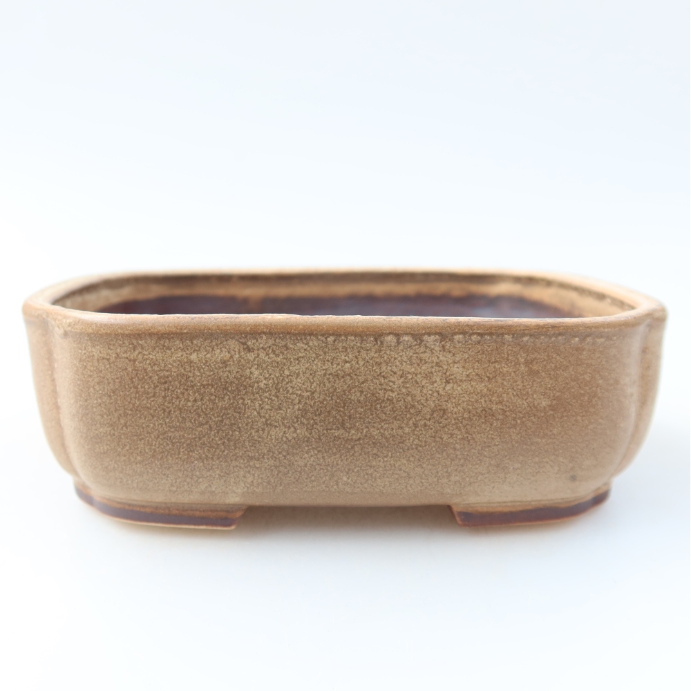 Ceramiczna miska do bonsai 13,5 x 12 x 4 cm, kolor beżowy