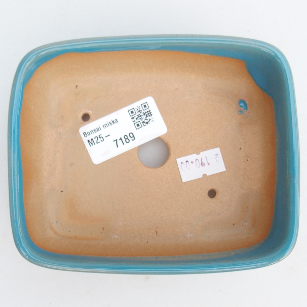 Ceramiczna miska do bonsai 12 x 10 x 4 cm, kolor niebieski