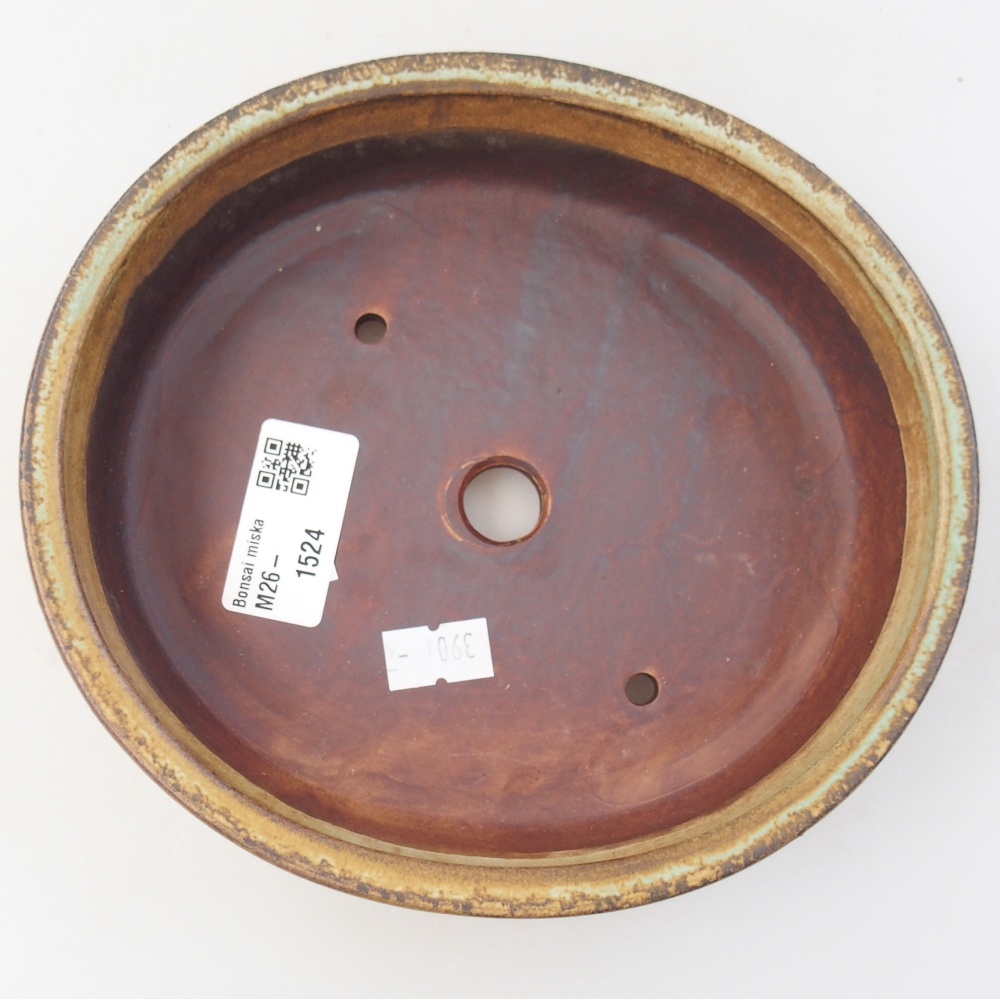 Ceramiczna miska do bonsai 17,5 x 16 x 4,5 cm, zielona