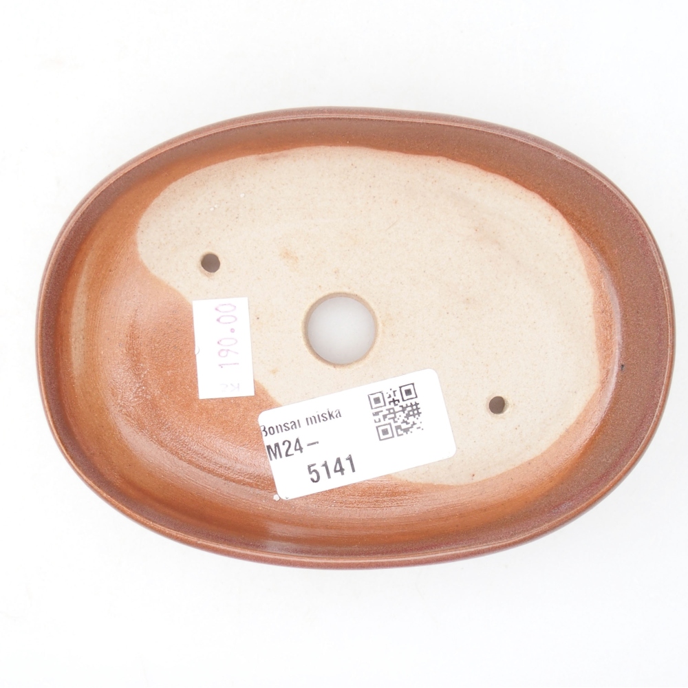 Ceramiczna miska bonsai 13 x 10 x 2,5 cm, kolor bordowy