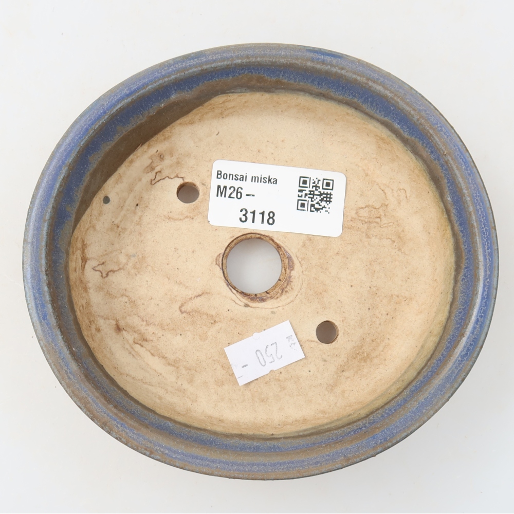 Ceramiczna miska do bonsai 12,5 x 11,5 x 3,5 cm, kolor niebieski