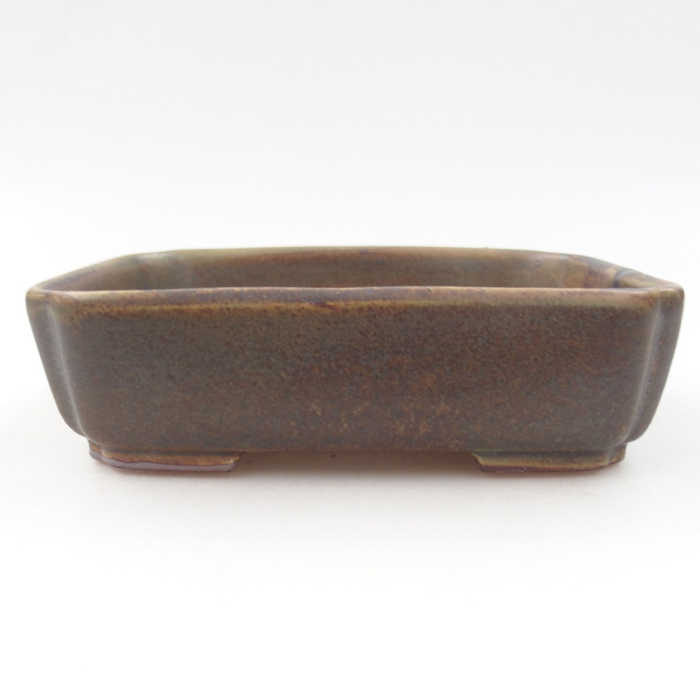 Ceramiczna miska bonsai 15 x 12 x 4,5 cm, kolor zielony