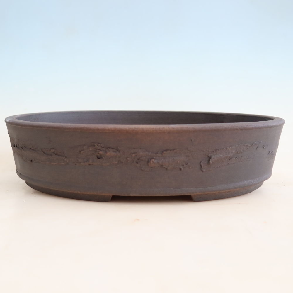 Ceramiczna miska do bonsai 37,5 x 30,5 x 8,5 cm, kolor brązowy