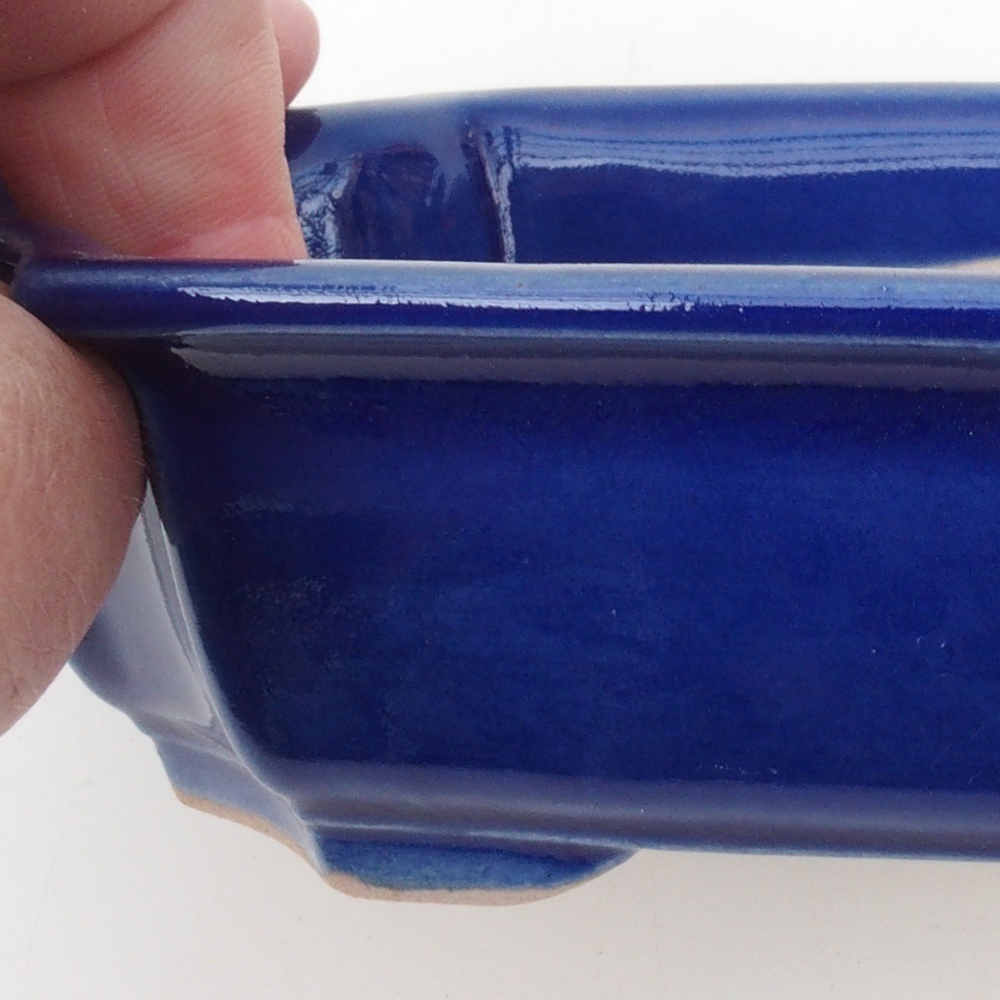 Bonsai bowl H17 - 15 x 10 x 4 cm. - niebieski
