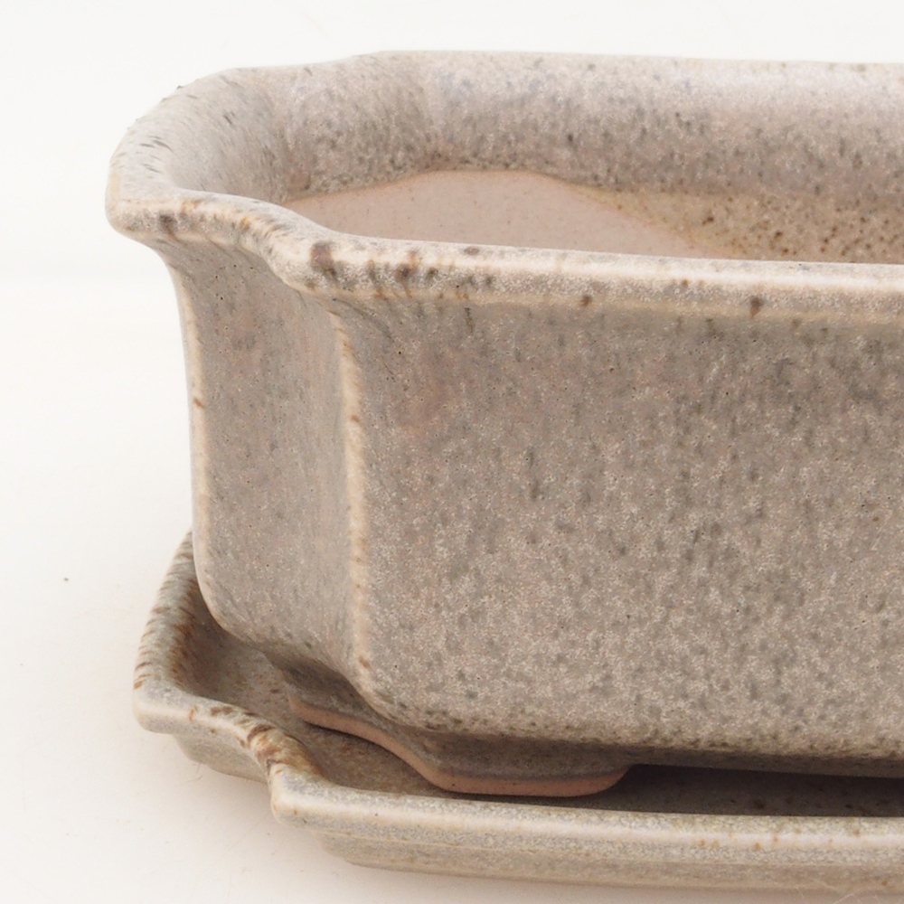 Bonsai bowl + spodek H01 - beżowy