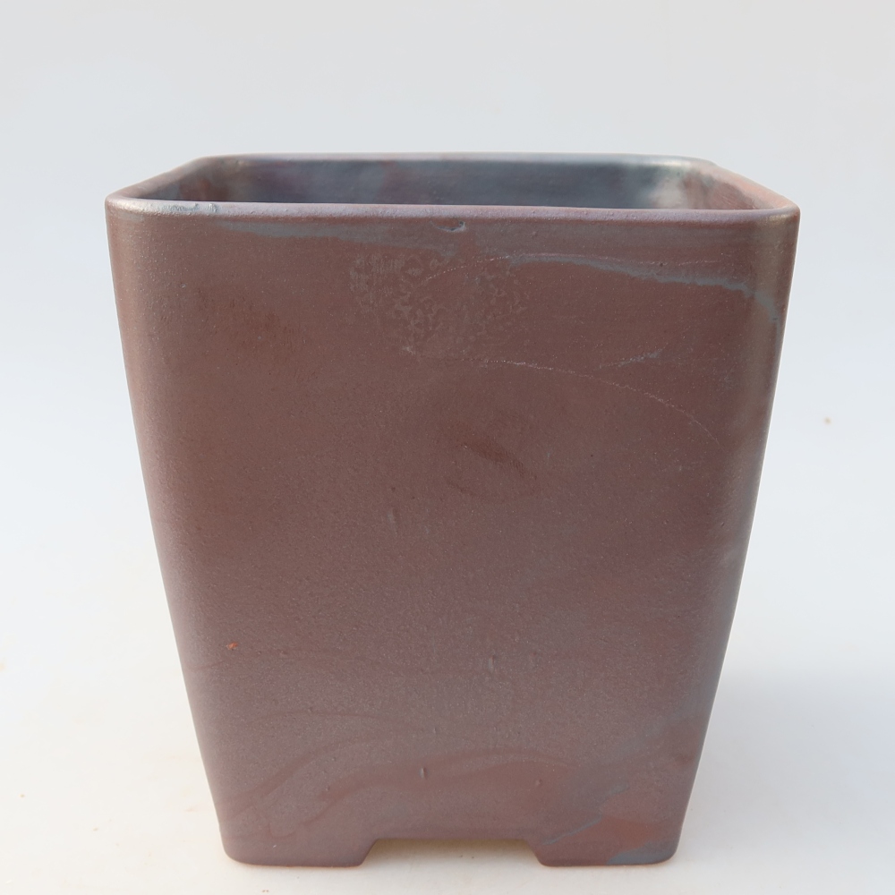 Ceramiczna miska bonsai 13,5 x 13,5 x 15 cm, kolor metaliczny