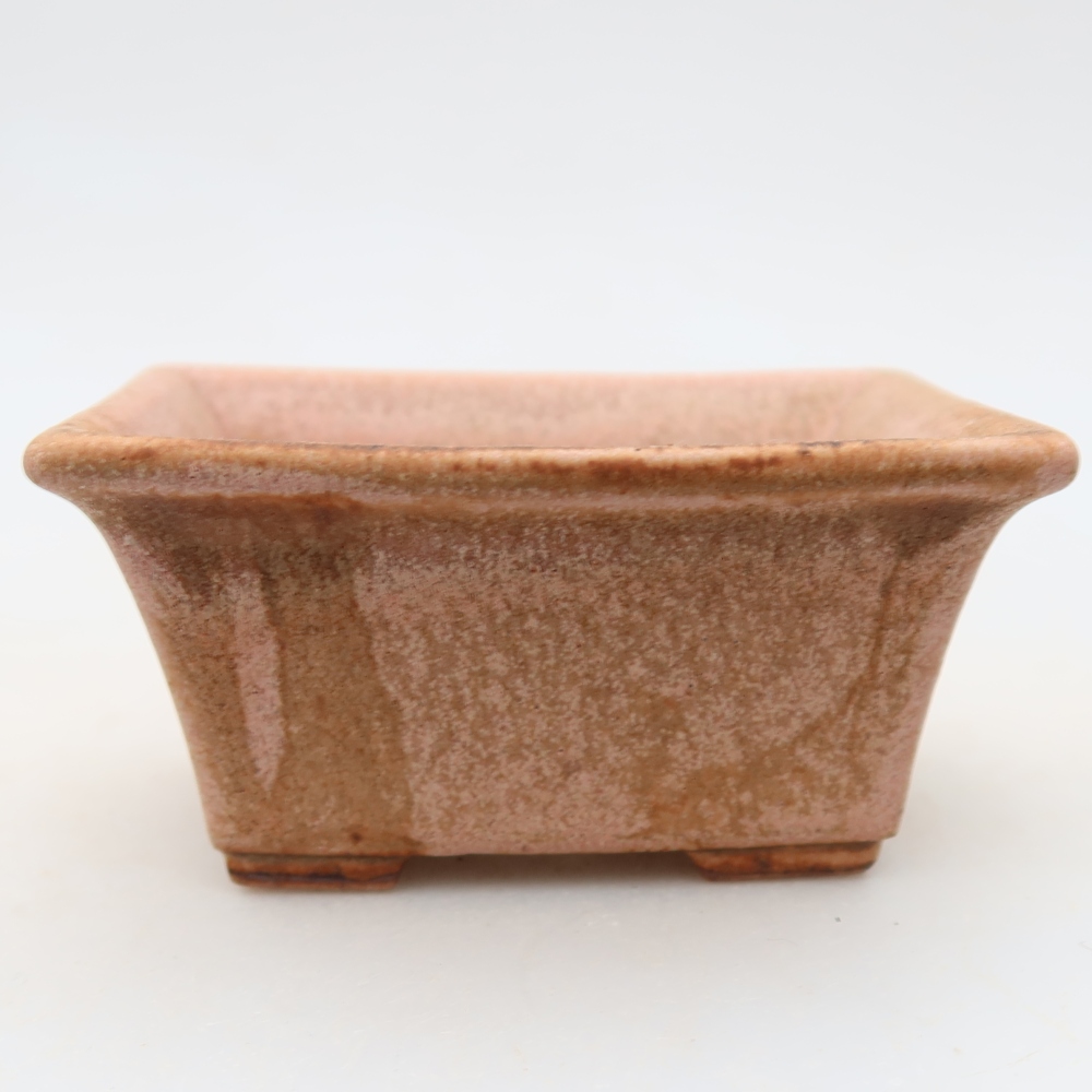 Ceramiczna miseczka do bonsai 8,5 x 6 x 4 cm, kolor różowy