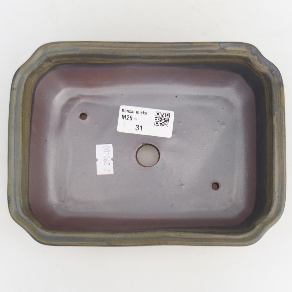 Ceramiczna miska do bonsai 18 x 13,5 x 5 cm, brązowa