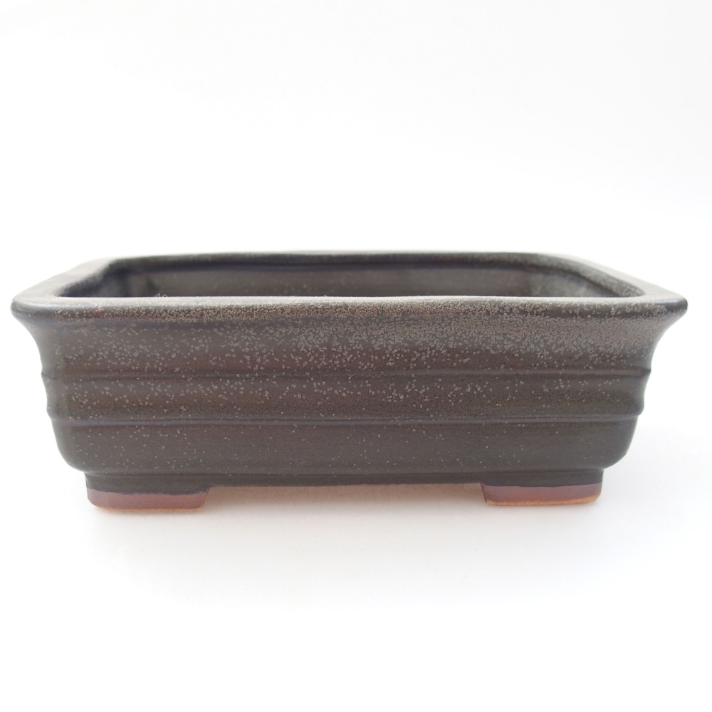 Ceramiczna miska bonsai 13,5 x 9,5 x 4,5 cm, kolor szary