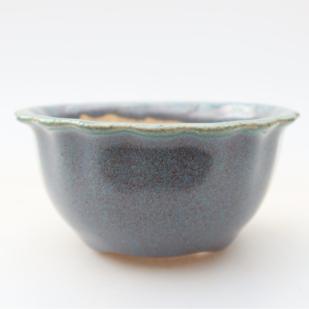 Ceramiczna miska do bonsai 7 x 7 x 3,5 cm, kolor szary