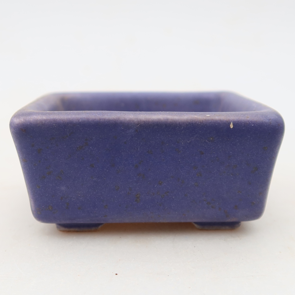 Ceramiczna miseczka do bonsai 7 x 7 x 3,5 cm, kolor fioletowy