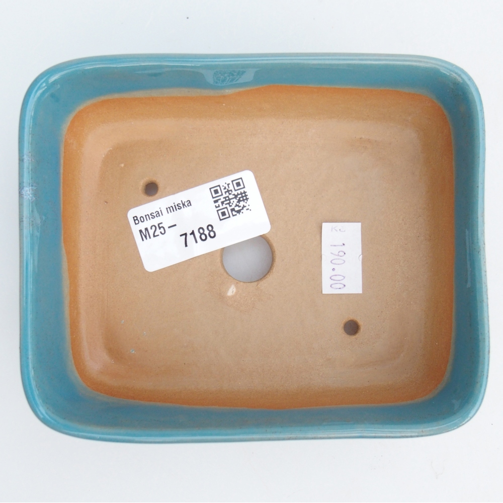 Ceramiczna miska do bonsai 12 x 10 x 4 cm, kolor niebieski
