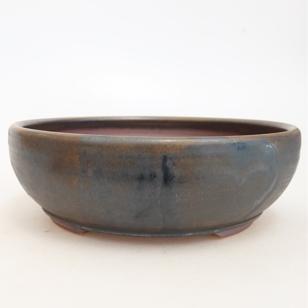 Ceramiczna miska do bonsai 17 x 17 x 5,5 cm, kolor brązowy