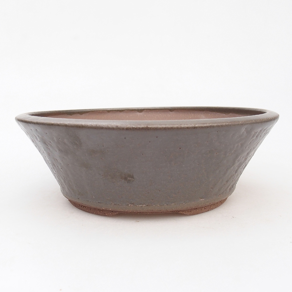 Ceramiczna miska do bonsai 17,5 x 17,5 x 6 cm, kolor metaliczny