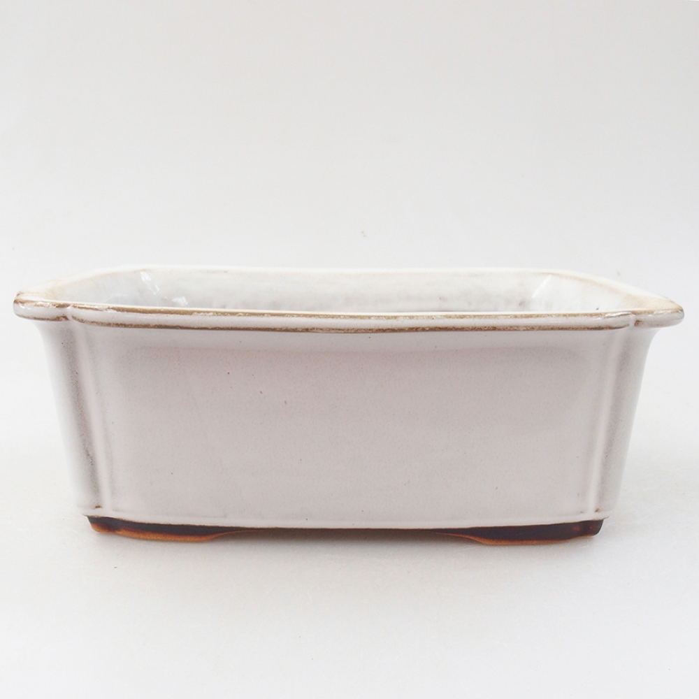 Ceramiczna miska bonsai 17 x 13 x 6 cm, kolor biały