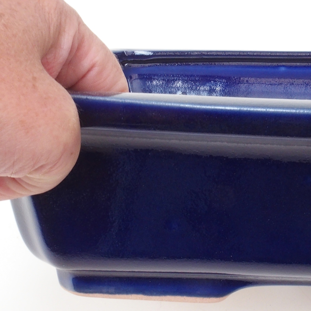Bonsai bowl H07 - 30 x 20,5 x 8 cm. - niebieski