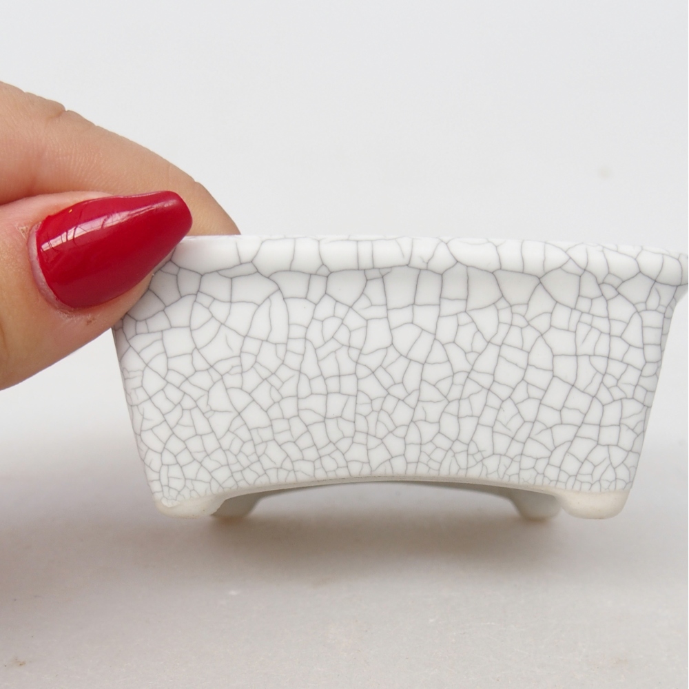 Mini miska do bonsai 8 x 6,5 x 3,5 cm, kolor raku