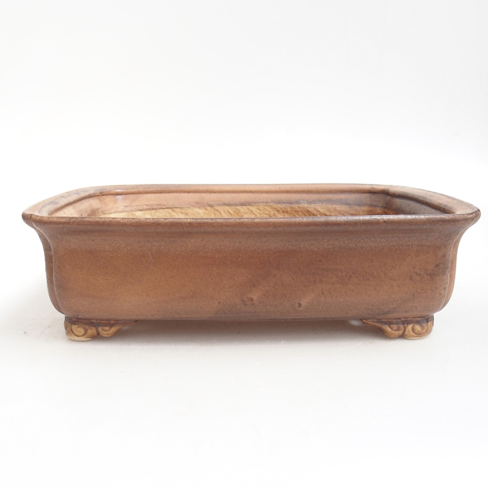 Ceramiczna miska do bonsai  25 x 20 x 7,5  cm, kolor różowy