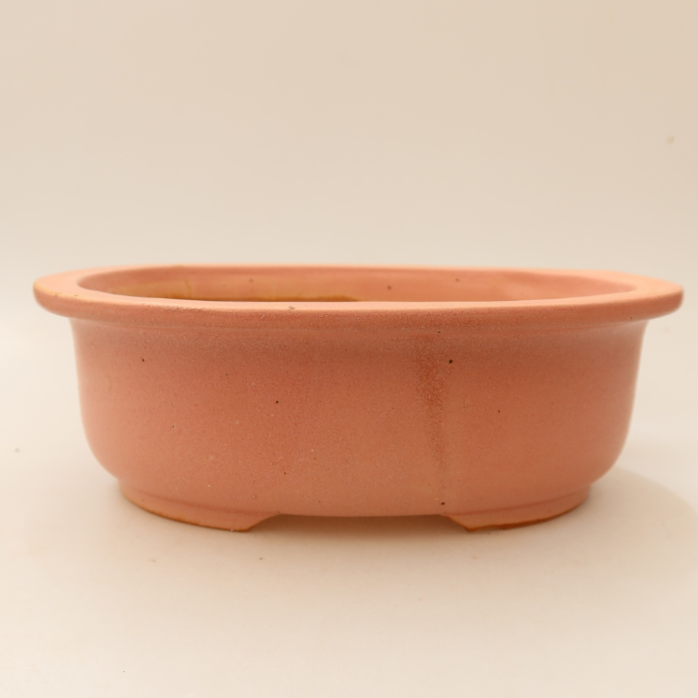 Ceramiczna miska do bonsai 23 x 19 x 8 cm, kolor różowy