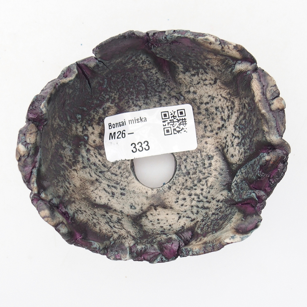 Ceramiczna muszla 9,5 x 8,5 x 6 cm, kolor fioletowy