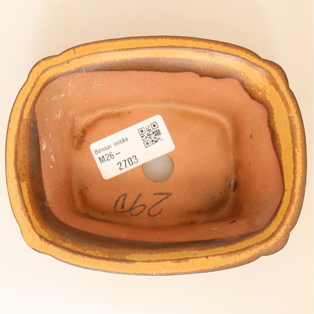 Ceramiczna miska  13 x 10,5 x 5,5 cm, kolor żółty