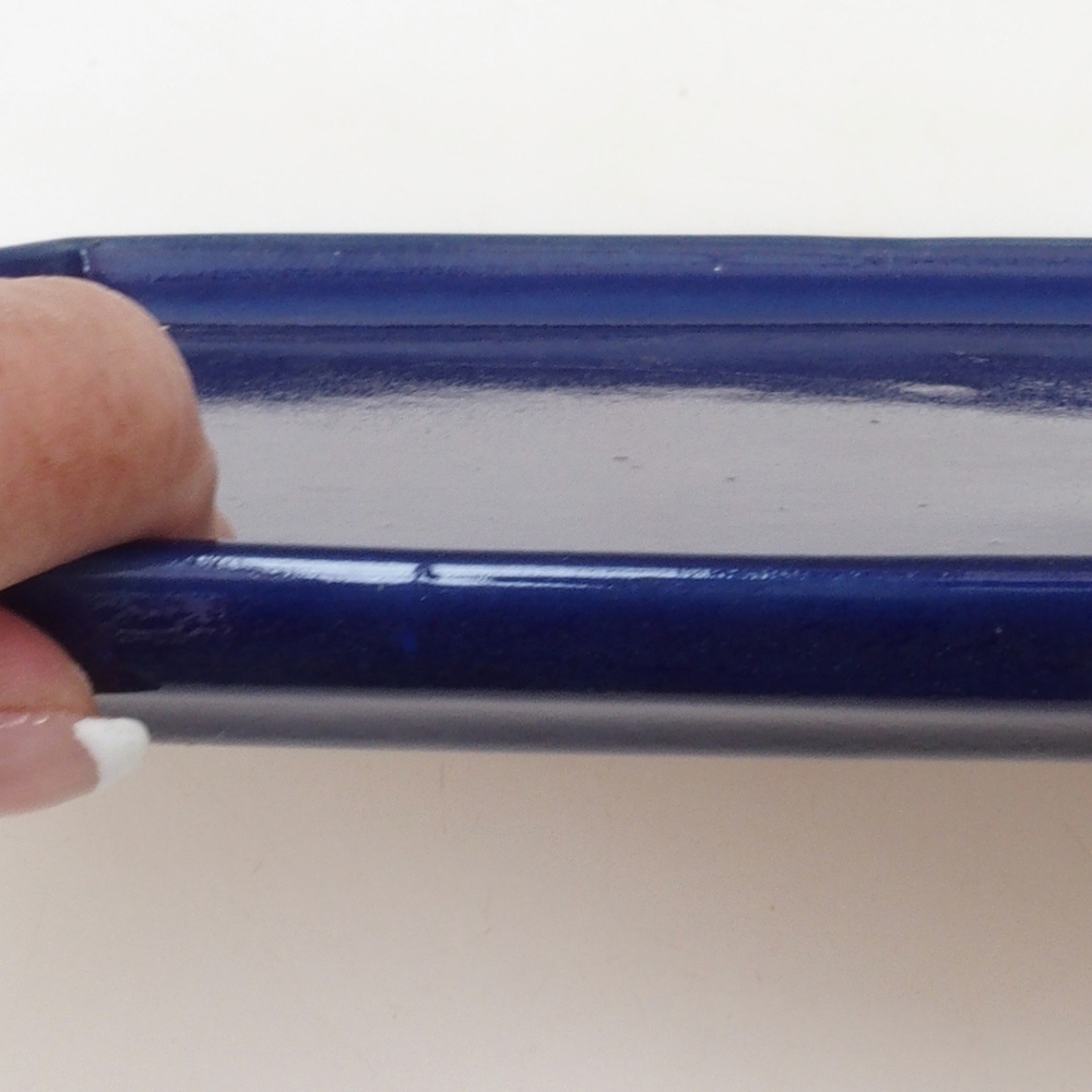 Ceramiczny spodek H07 – 28 x 19 x 1,5 cm – niebieski