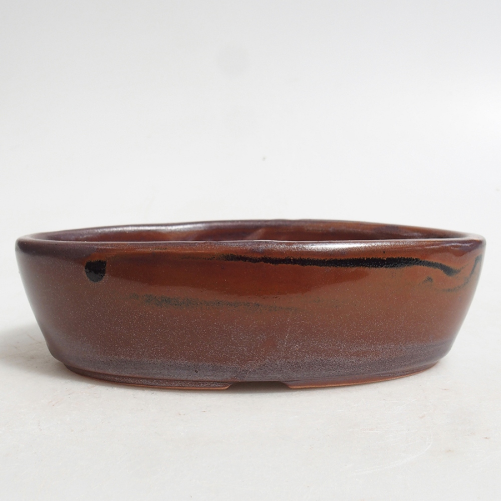 Ceramiczna miska bonsai 15 x 9,5 x 4 cm, kolor brązowy