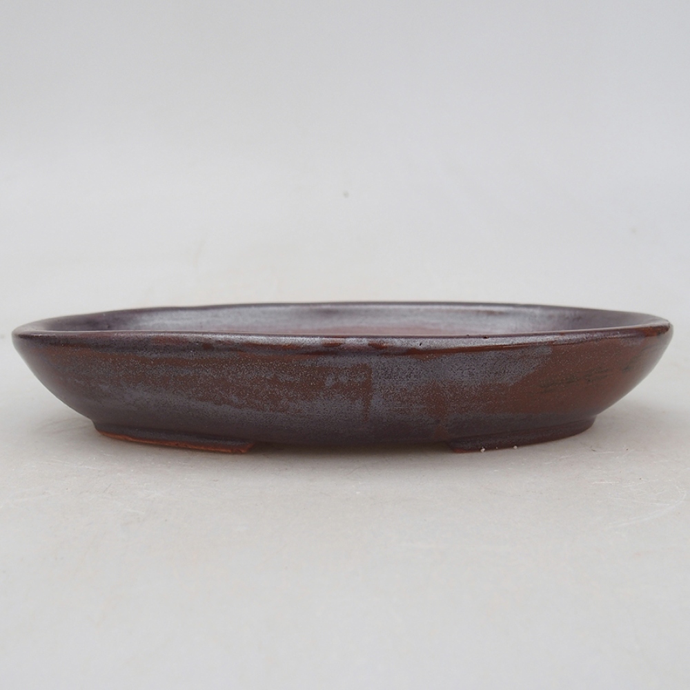 Ceramiczna miska do bonsai 15,5 x 11 x 2,5 cm, brązowy kolor