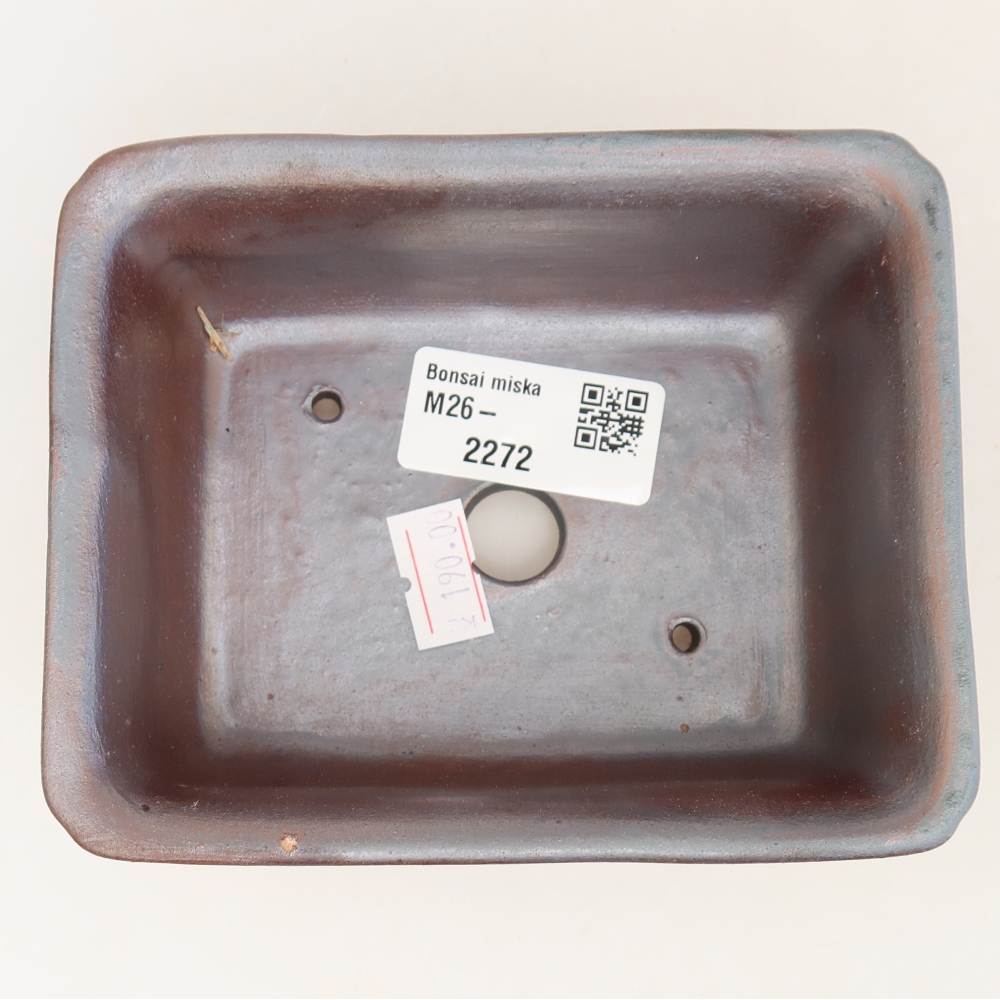 Ceramiczna miska do bonsai 12 x 10 x 5 cm, kolor metaliczny