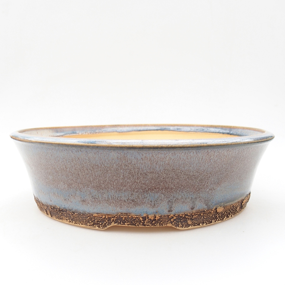Ceramiczna miska bonsai 27 x 27 x 8 cm, kolor niebieski