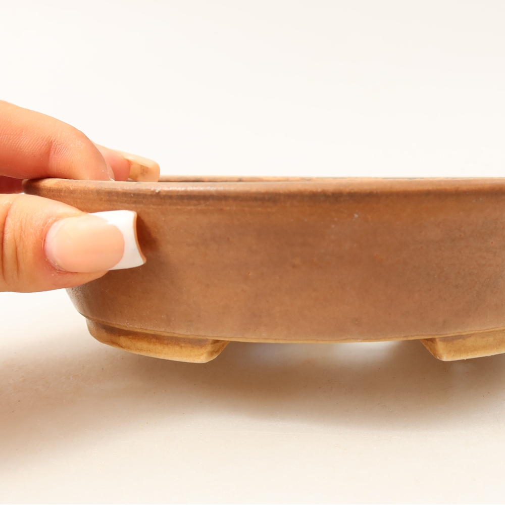 Ceramiczna miska do bonsai 15 x 14 x 4 cm, kolor różowy