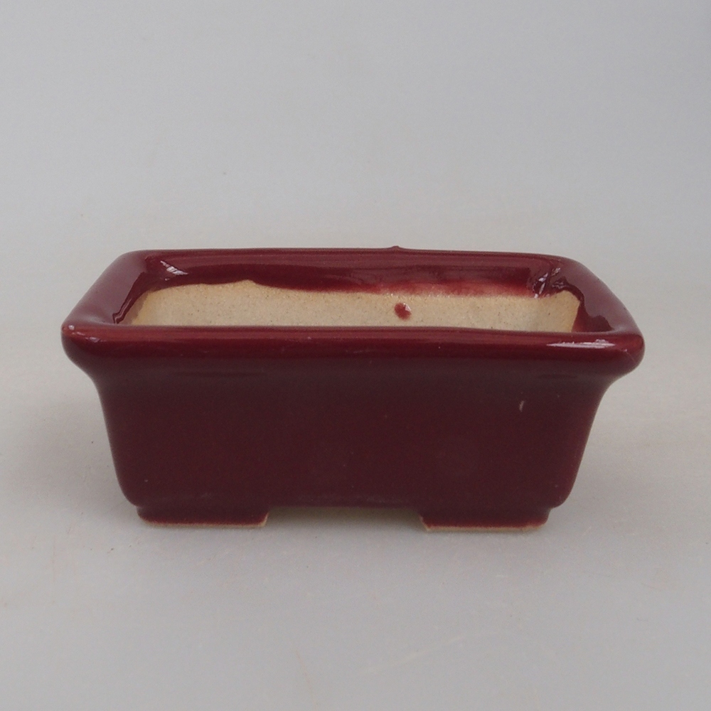 Mini miska bonsai 6 x 4 x 2,5 cm, kolor bordowy