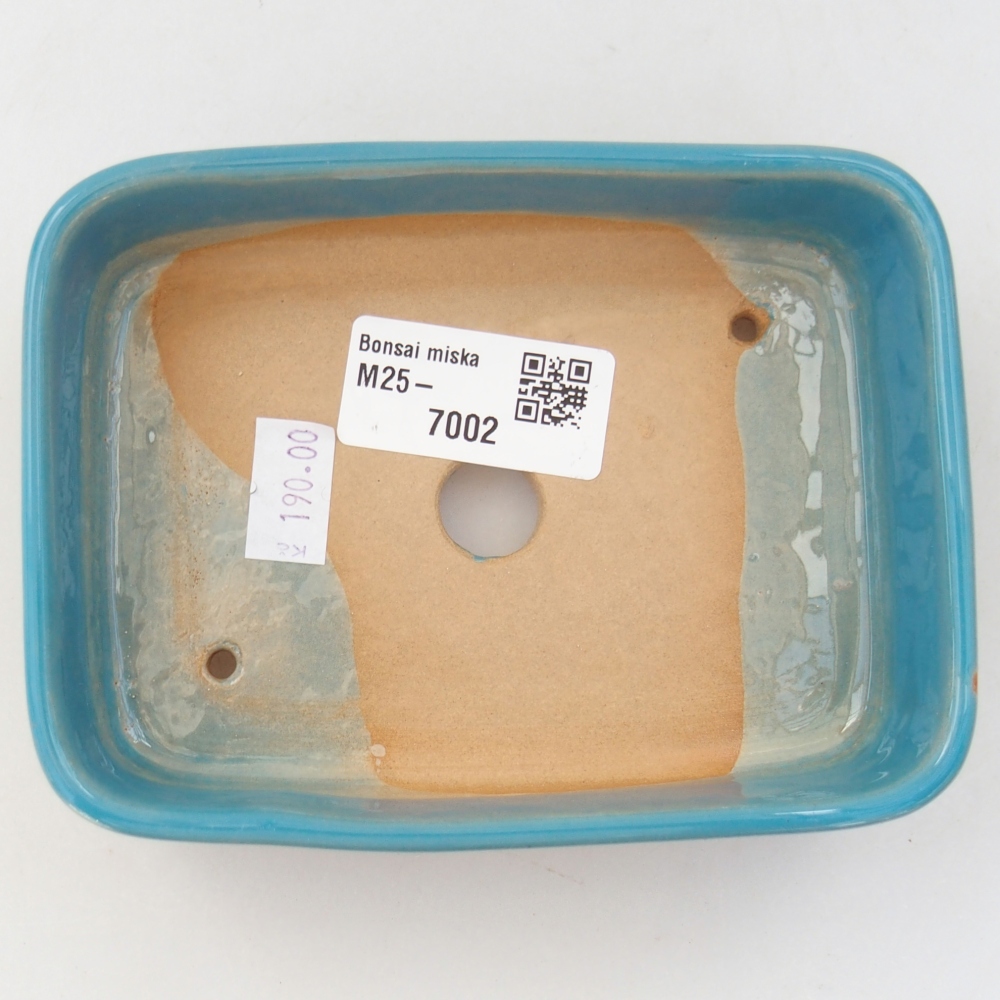 Ceramiczna miska na bonsai 13 x 9,5 x 3,5 cm, kolor niebieski