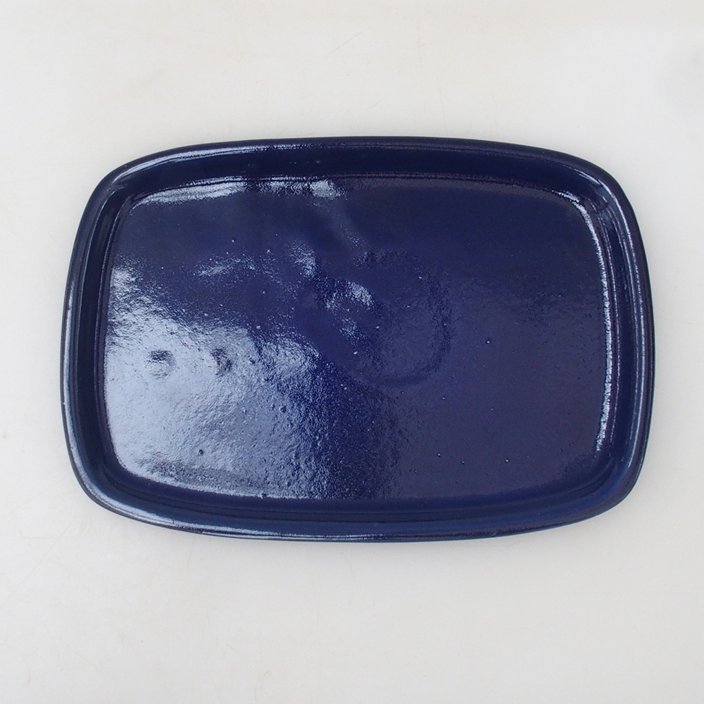 Miska do bonsai + podstawka H08 – 25 x 19,5 x 6 cm. – niebieska