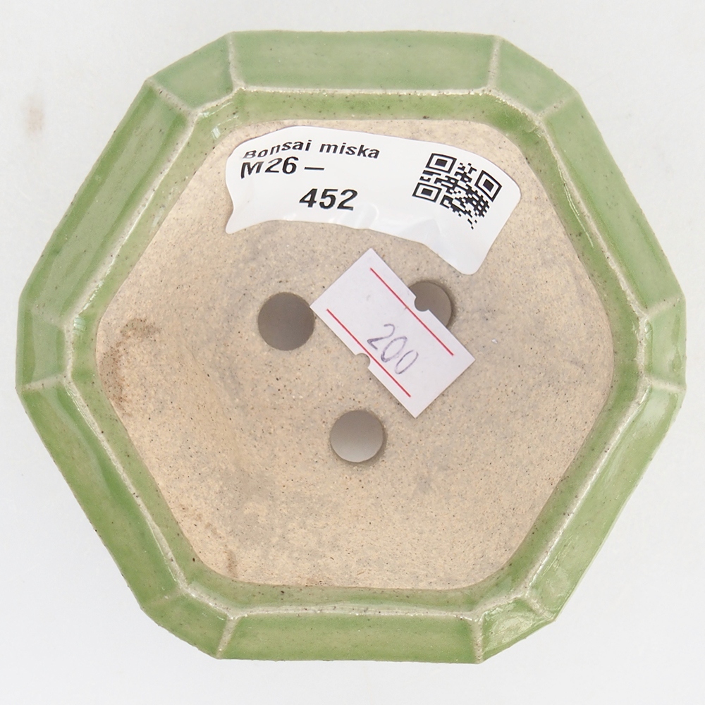 Ceramiczna miska do bonsai 8,5 x 8 x 4 cm, zielona