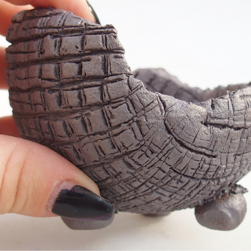 Ceramiczna muszla 8 x 8 x 6,5 cm, kolor metaliczny