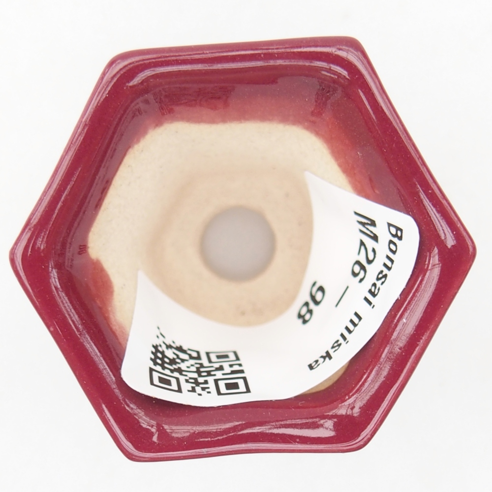 Mini miska do bonsai 4 x 4 x 3,5 cm, bordowa