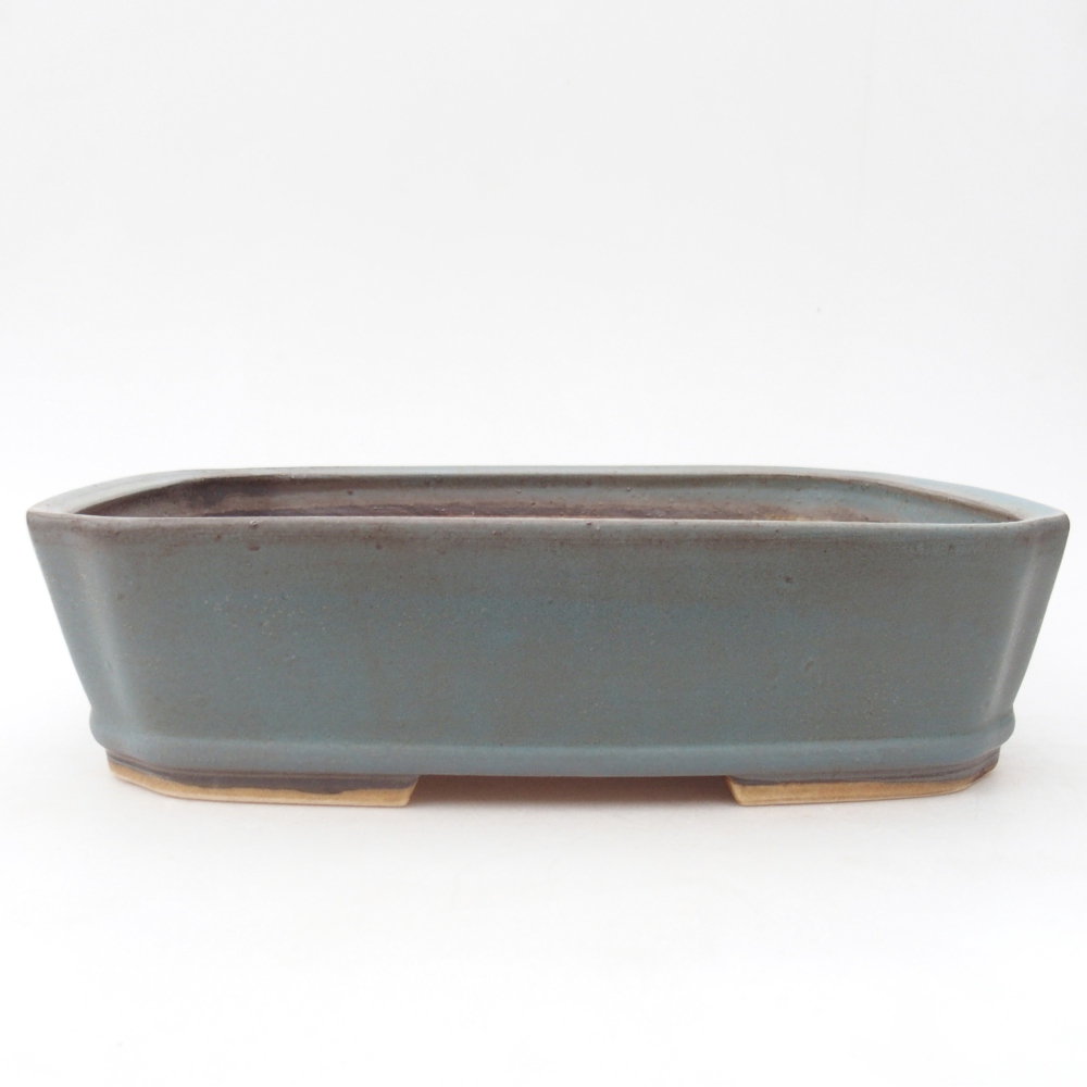Ceramiczna miska bonsai 25 x 21,5 x 6,5 cm, kolor niebieski