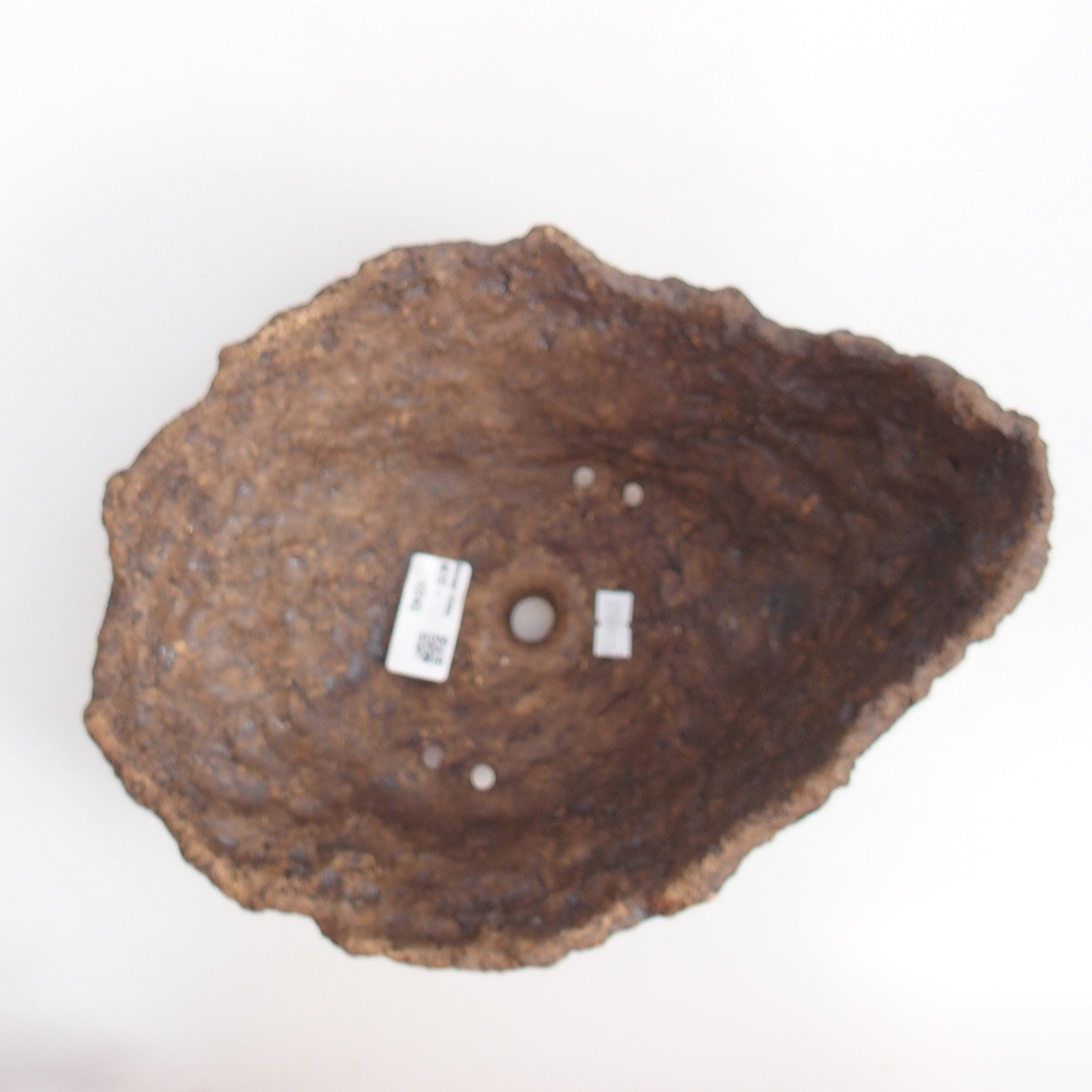 Ceramiczna skorupa 19 x 15 x 14 cm, kolor brązowy