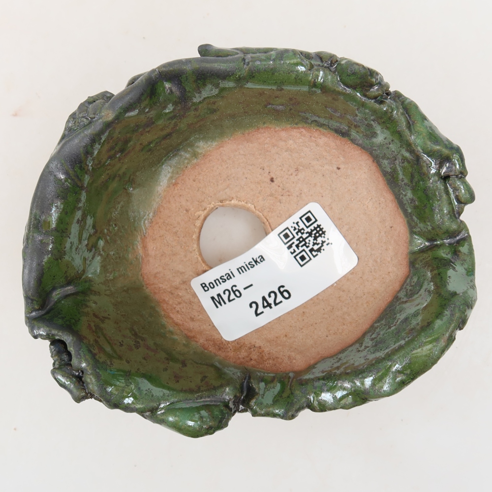 Ceramiczna skorupa  10 x 8,5 x 5 cm, kolor zielony