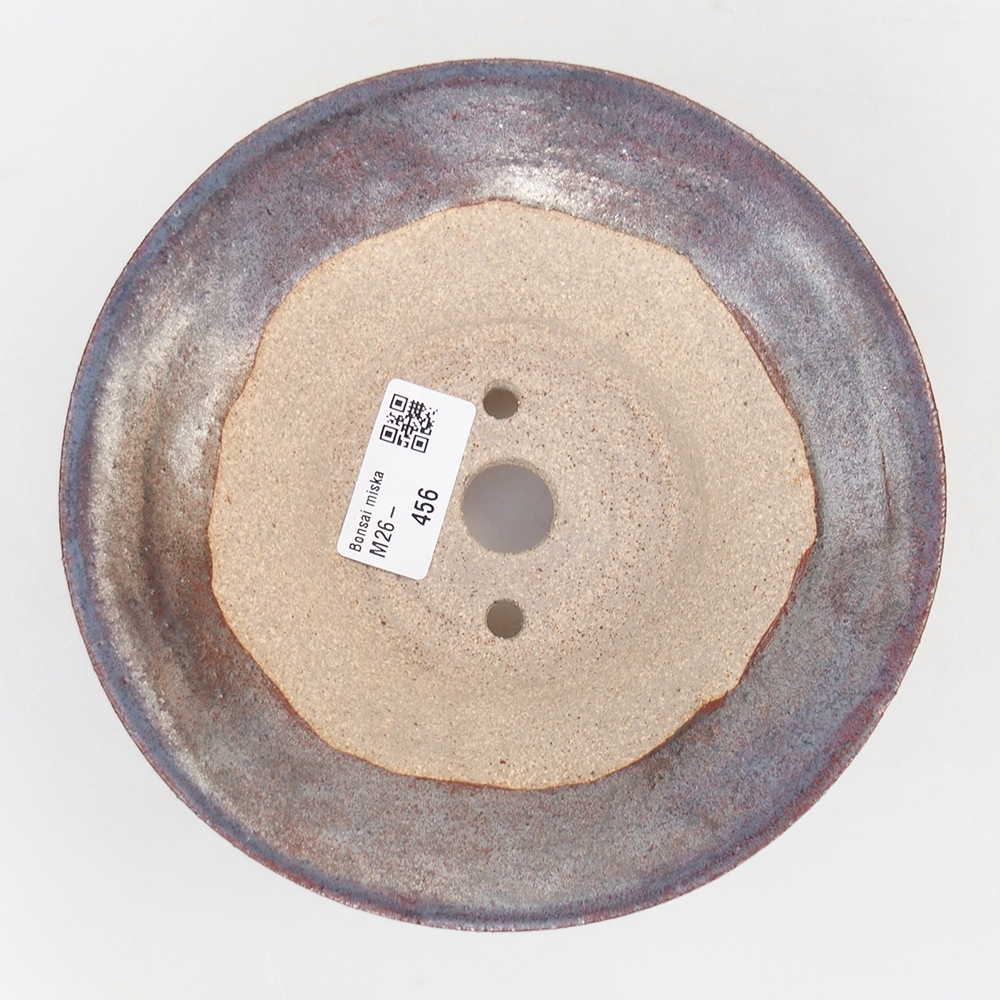 Ceramiczna miska na bonsai 16 x 16 x 7 cm, brązowa