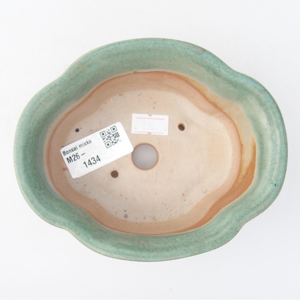 Ceramiczna miska do bonsai 13,5 x 11 x 5,5 cm, zielona