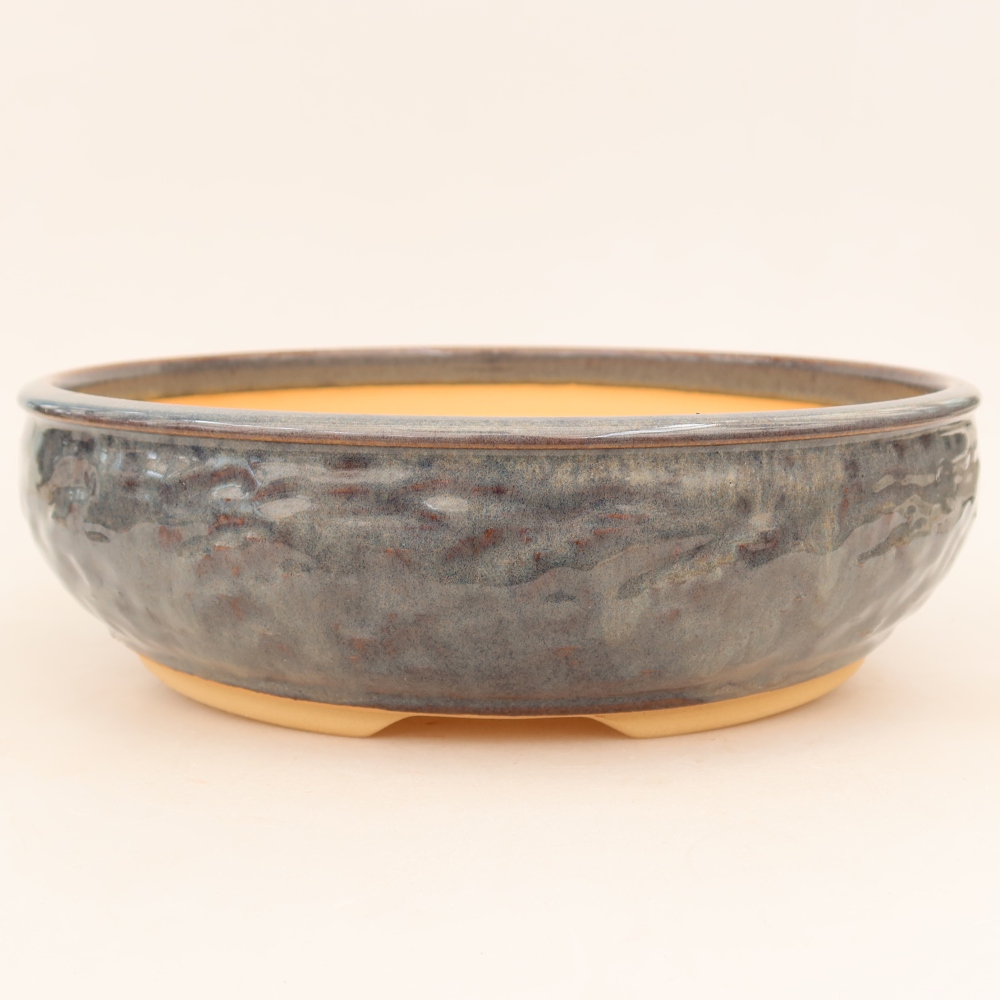 Ceramiczna miska do bonsai 26,5 x 26,5 x 7,5 cm, kolor szary