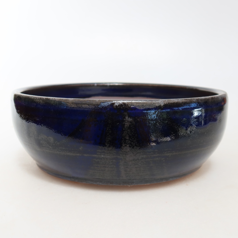 Ceramiczna miska do bonsai 16 x 16 x 5,5 cm, kolor niebieski