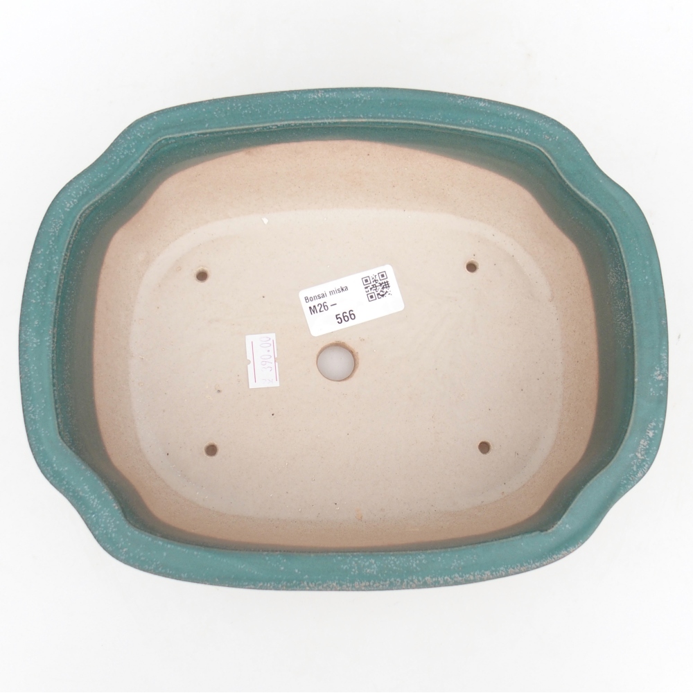 Ceramiczna miska do bonsai 22 x 18 x 7,5 cm, kolor niebieski