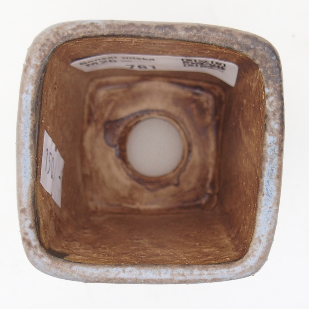 Ceramiczna miska do bonsai 5 x 5 x 6,5 cm, kolor niebieski