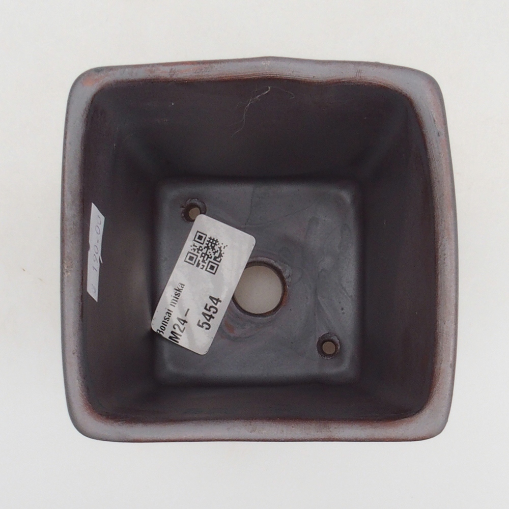 Ceramiczna miska bonsai 8,5 x 8,5 x 10,5 cm, kolor metaliczny