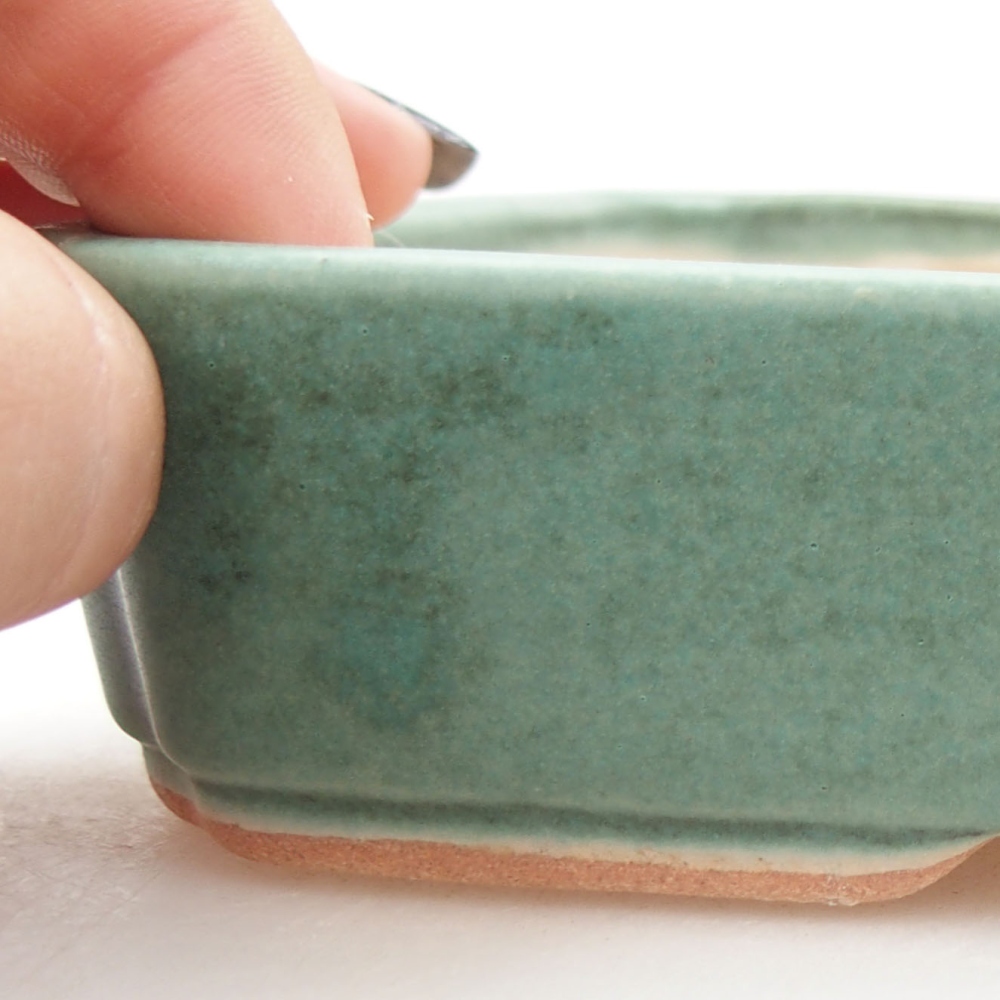 Ceramiczna miska bonsai 18 x 13 x 3,5 cm, kolor zielony